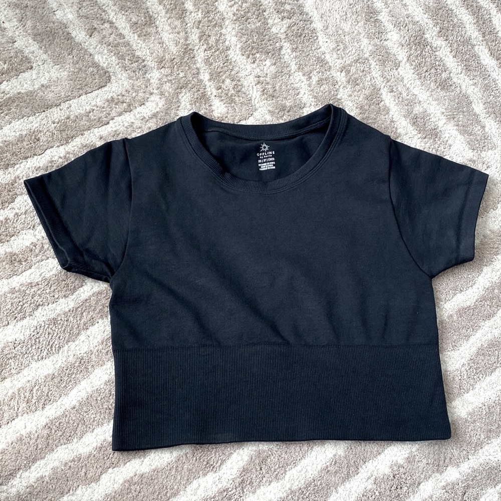 Black workout shirt
